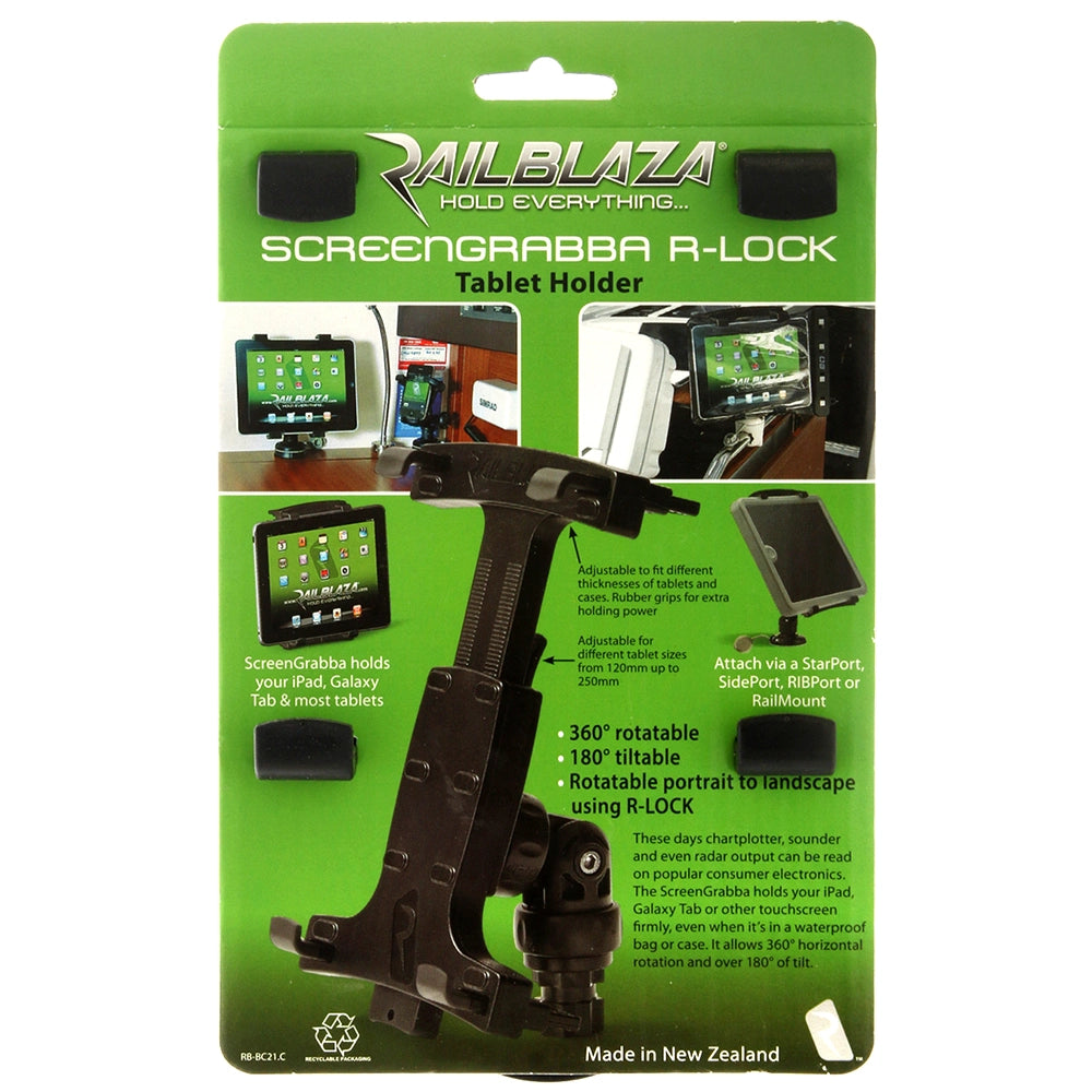 RAILBLAZA ScreenGrabba R-Lock Tablet Holder