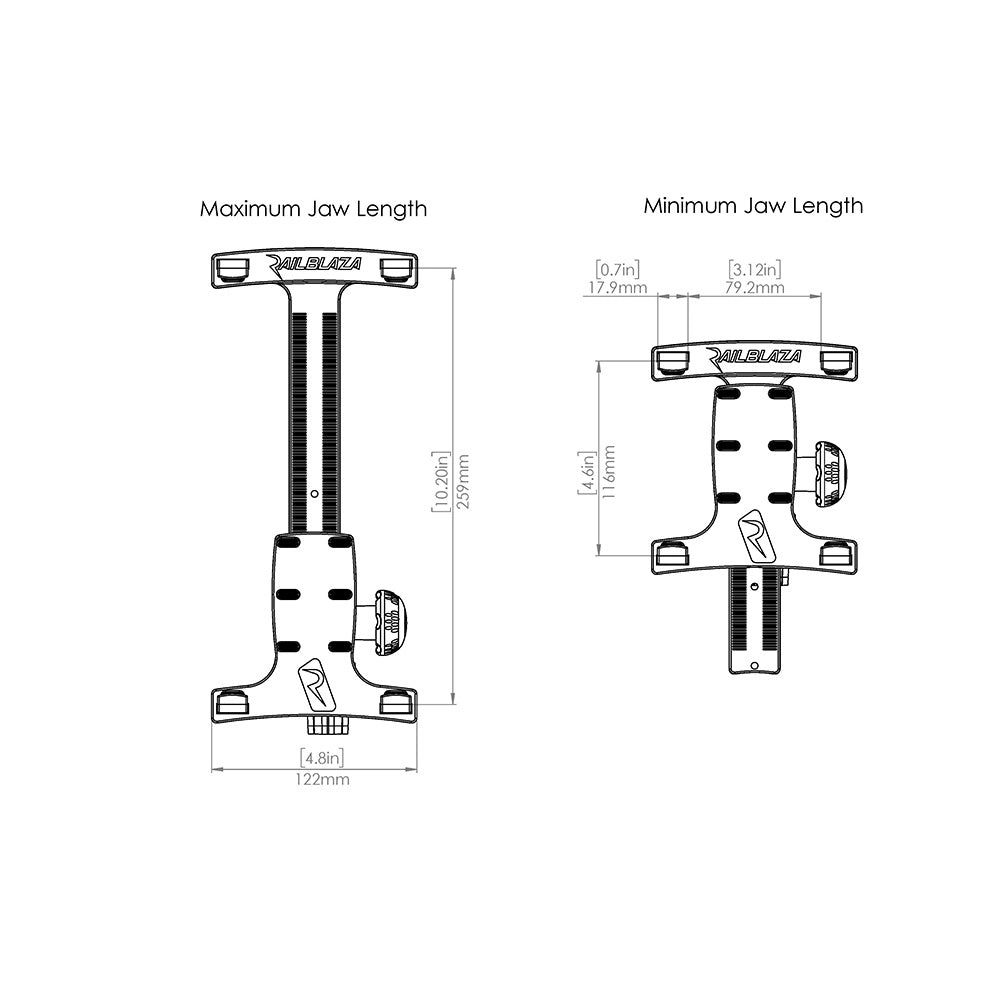 RAILBLAZA ScreenGrabba R-Lock Tablet Holder